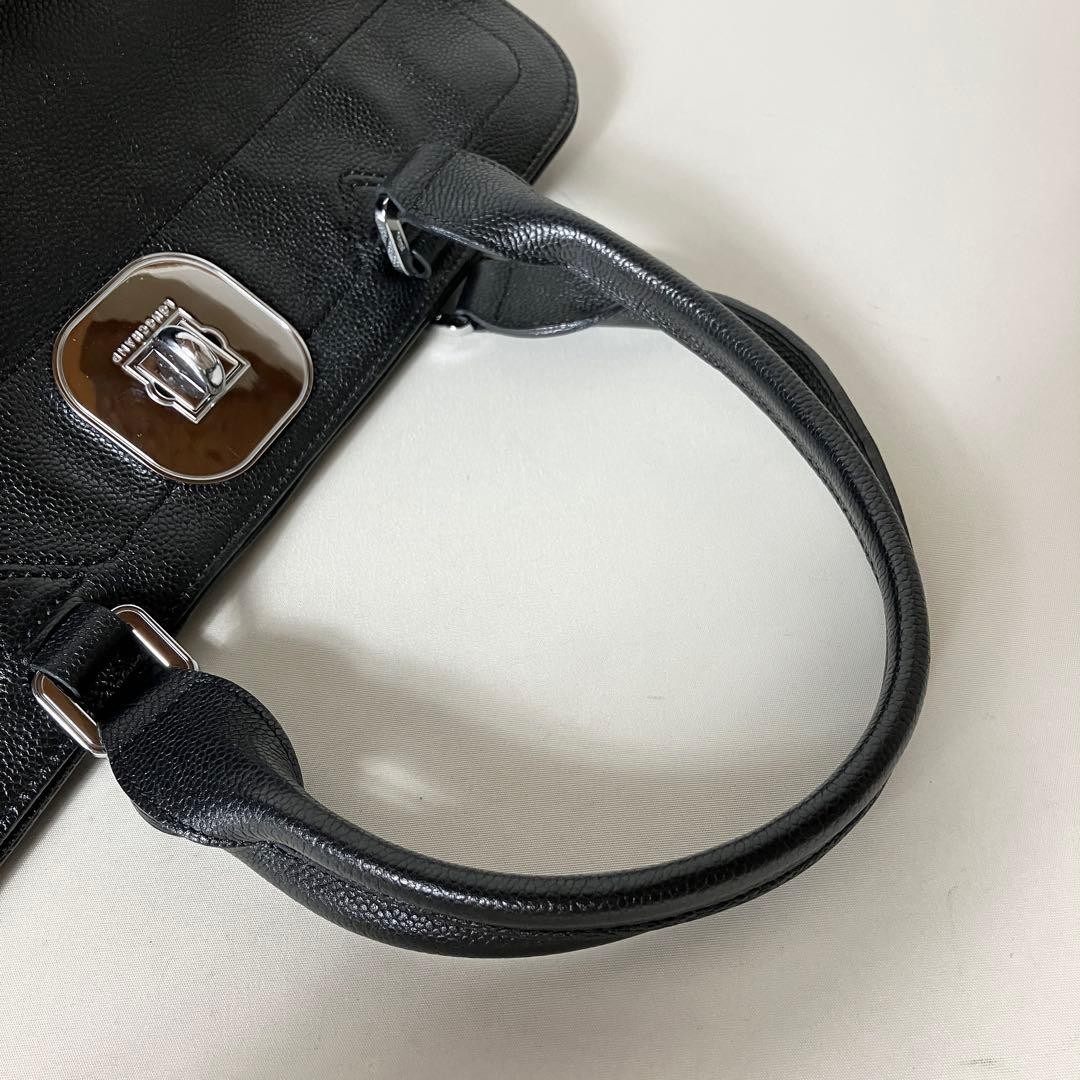 Longchamp Leopard Pattern Leather Handbag Black, … - image 7