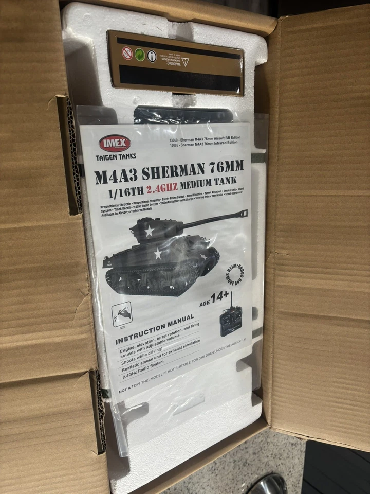 Taigen Tank IMEX 1/16 Metal Sherman 75MM M4  - Image 2 of 4