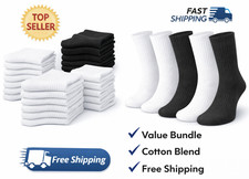 Womens Sports Socks Cotton Rich Cushioned Everyday Crew Sock UK Size 6-11