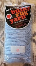 NEW Vtg. Redheart Latch Hook Rug Yarn Sky Blue 320 Pieces Sealed Never Used