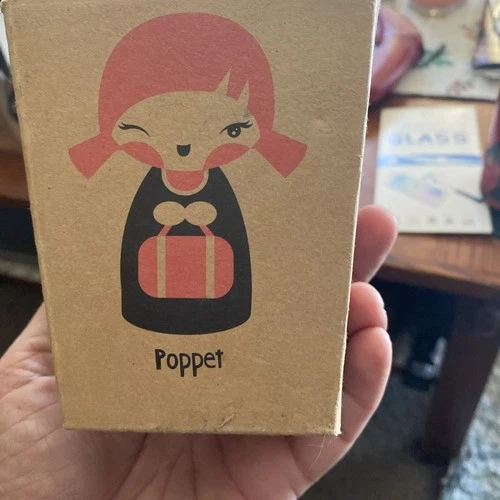 Momiji Poppet Blue Resin Doll Figure MJ041 Box Sticker Blank Message Card 2009