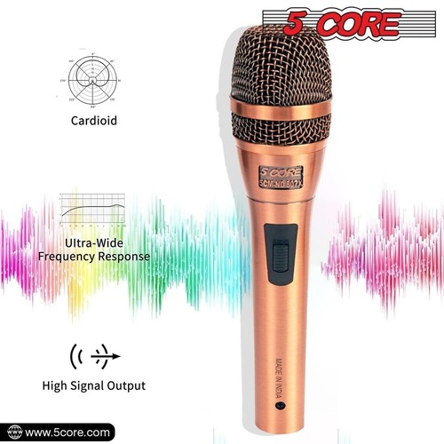 5Core XLR Microphone Dynamic Mic Karaoke Singing Studio Microfono Handheld Mics - Picture 3 of 12