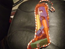 CHRISTMAS STOCKING VINTAGE WITH TOYS..