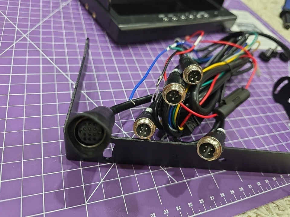 4CH 9" IPS DVR Monitor System HD 1080P RV Truck Rear View Backup Camera Kit - Image 4 of 4