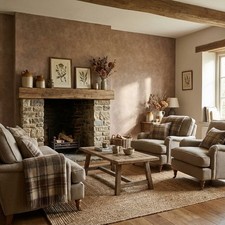 Harlequin Thick Vinyl Wallcovering Textured Wallpaper Brown Peelable 10m roll