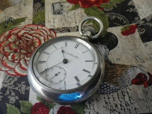 Elgin Illinois 1883 Pocket Watch 15 Jewels Grade 74 Model 5.  Size 18