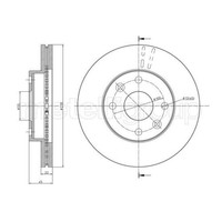 Metelli 2X Bremsscheibe Vorne Ø235 Mm BelüFtet FüR KIA Rio Kombi DC 1.5 16V 1.3