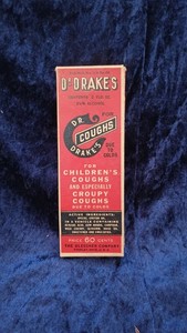 Antique Drakes Cough Syrup The Glessner Company Findlay, Ohio, U.S. 