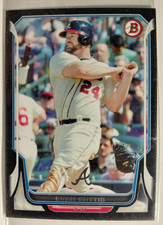 2014 Bowman Black parallel Evan Gattis #13 SN14/25