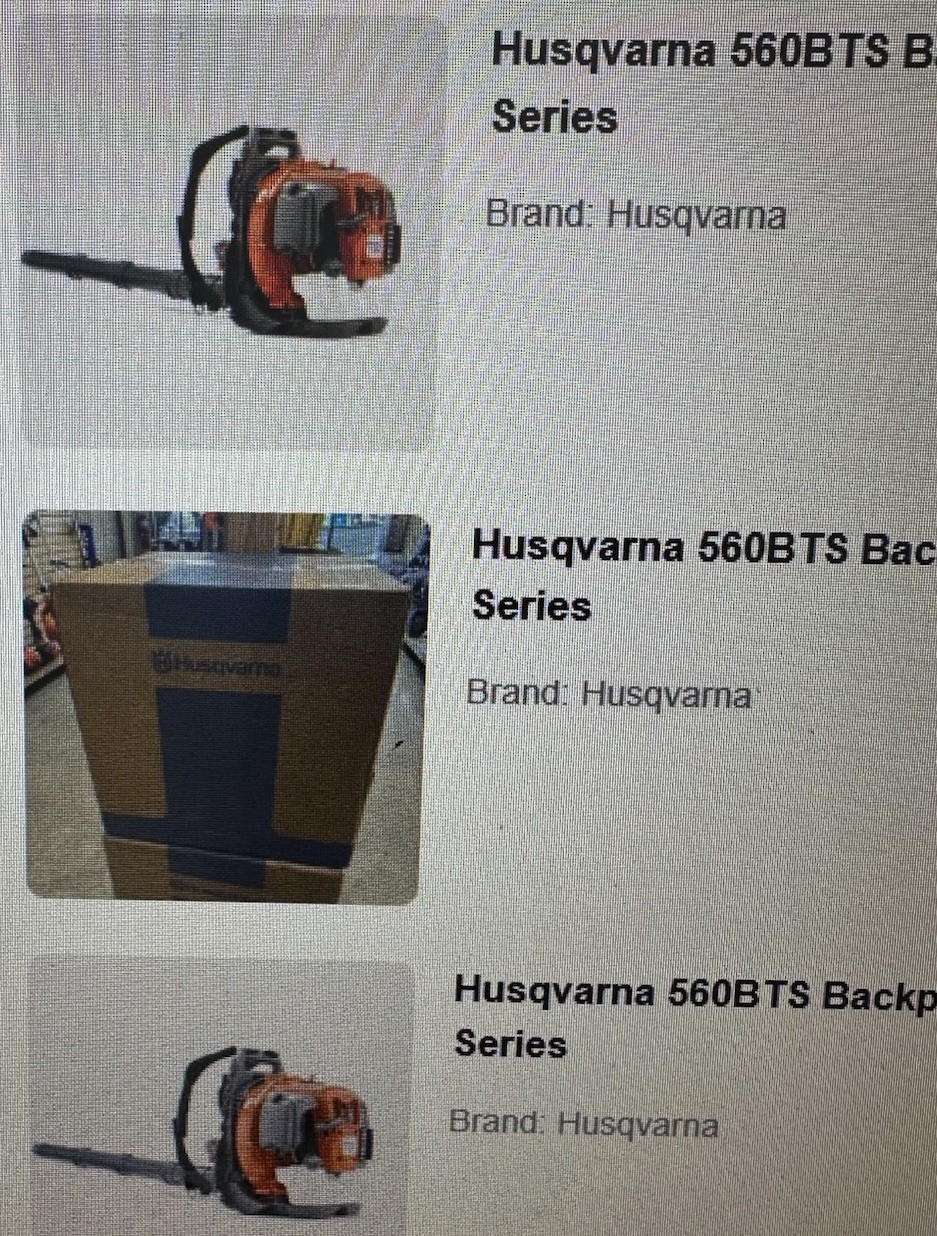 Husqvarna 560BTS Backpack Blower - Commercial Series