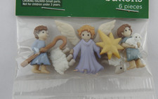 Vintage Dress It Up Angel Buttons Nativity Christmas Craft Jesse James USA Made