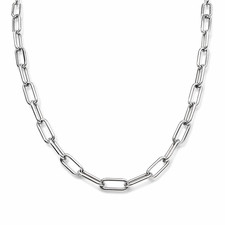 Silver Paperclip Chain Necklace Stainless Steel Tarnish Resistant Layering Chain