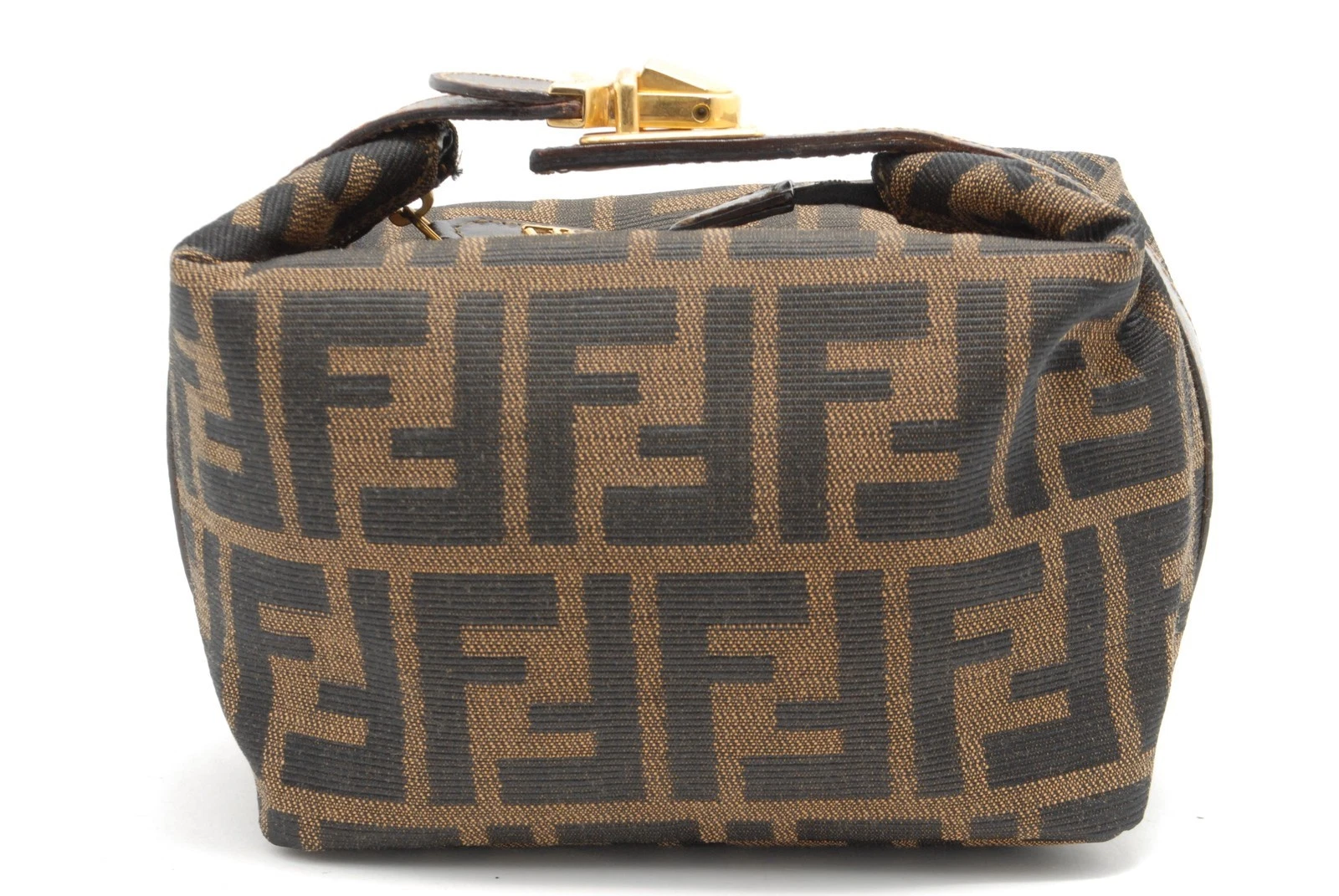 Fendi — FENDI Zucca Vanity Pouch Brown Canvas