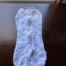 Baby Swaddle Sack Newborn White Gray Elephants SwaddleMe