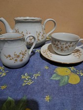 SERVIZIO VINTAGE DA THE TOGNANA PORCELLANA E ORO 18 Pezzi  NON PERFETTO 