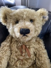 LARGE STIEFF HOTWATER BOTTLE BEAR * WHITE & BLACK EAR TAG * EXCELLENT CONDITION