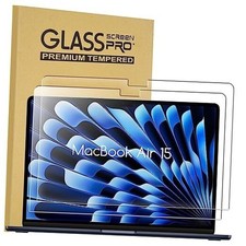 2 Pack Tempered Glass Screen Protector for New Macbook Air 15-Temerpered Glass