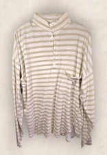 Vintage HEET Sportswear Long Sleeve Striped Henley Men’s Size Large