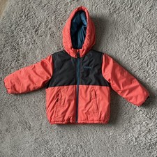 Osh Kosh B'gosh Boys Orange/Charcoal Gray Heavyweight Jacket Puffer Coat Size 4