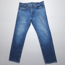 Levi's 505 Straight Leg Regular Fit Jeans Mens 34 x 32 30" Inseam Dark Wash