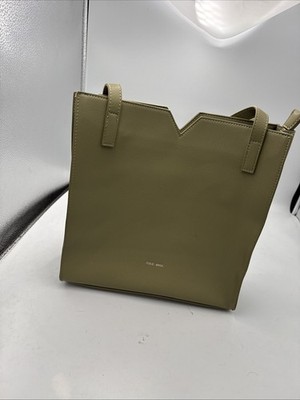 Pixie Mood Vegan Leather Tote Bage& Matching Pouch Set- Sage Green And Show Them