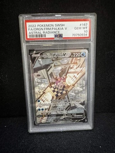 PSA 10 Gem Mint Origin Forme Palkia V 2022 Alt Art Astral Radiance UR 167/189