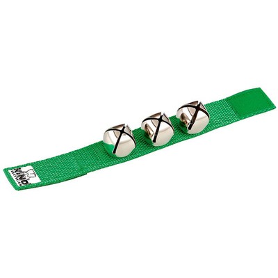 Nino Wrist Bells Strap with 3 Bells Green 9 in