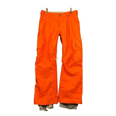 Burton Snowboard Pants Mens Medium Orange Dryride Cargo Ski Winter Technical