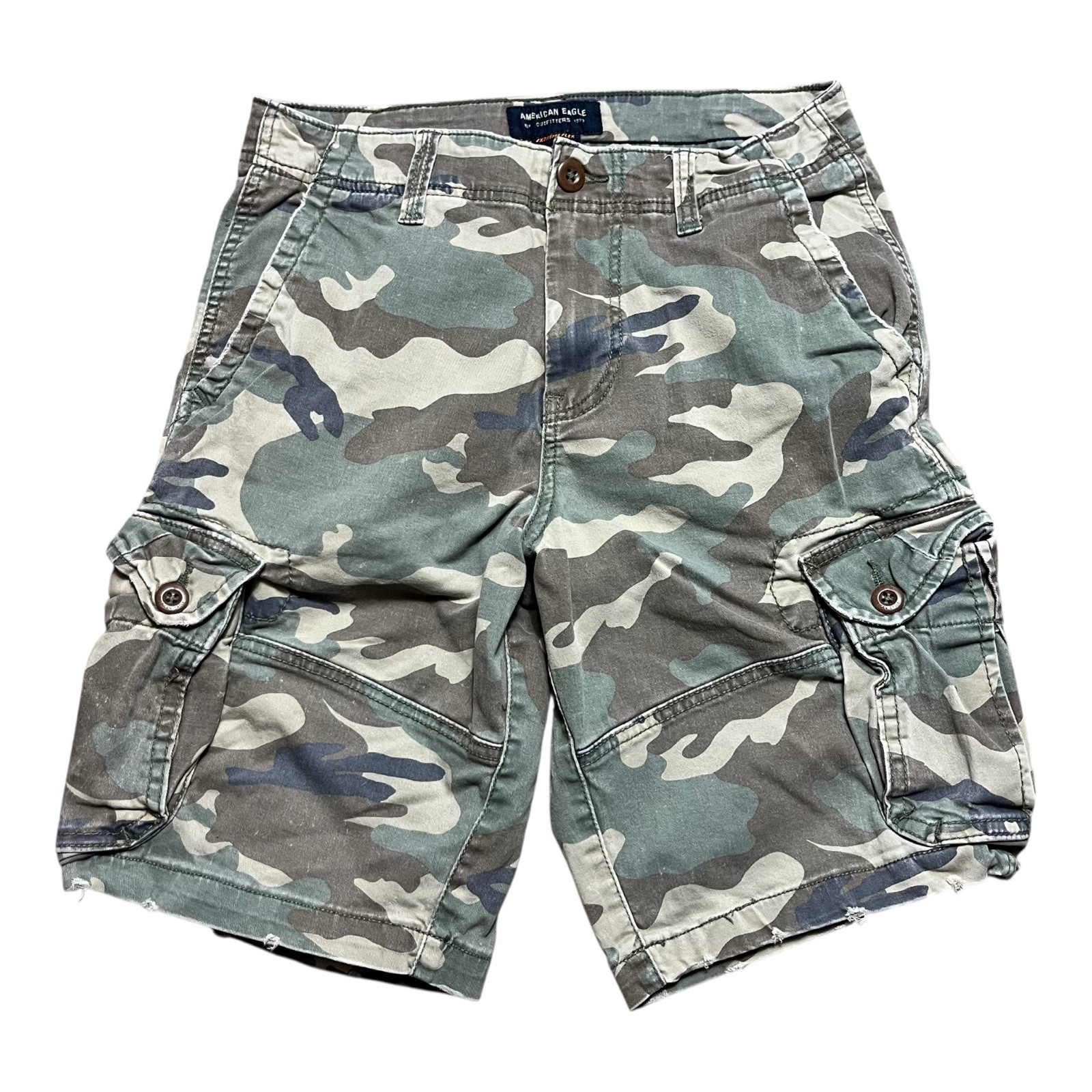 American Eagle Outfitters Shorts Size 28 Camo Cargo Extreme Flex Y2K 2000s