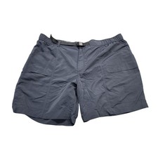 Eddie Bauer Shorts Mens 2XL Black Belted Elastic Waist Microfiber New With Tags