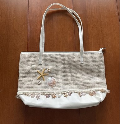 Fairycore Beach Tote Bag Purse Tote Canvas Sea Shell Theme