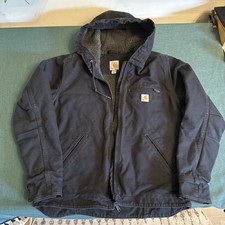 Carhartt Loose Fit Washed Duck Sherpa Lined Jacket Womens Size XS