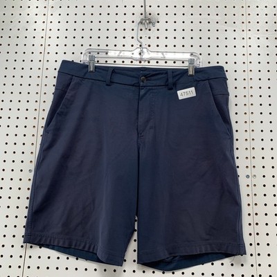 Lululemon Commission Shorts Mens 37 Navy Blue Technical Chino Performance Golf