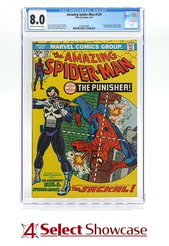 1974 MARVEL COMICS AMAZING SPIDER-MAN #129 1ST APPEARANCE THE PUNISHER CGC 8.0