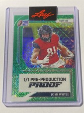 JOSH WHYLE titans 2022 Leaf Pro Set Metal Mojo GREEN Proof 1/1 (U2)