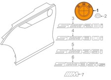 BMW Genuine Z4 E89 Roadster Side Fender Emblem Badge Sticker 7044207 OE
