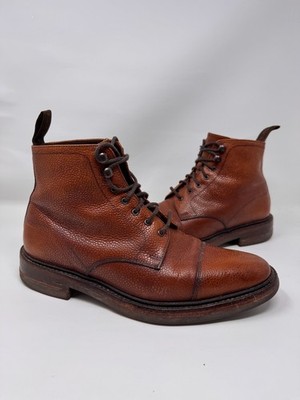 Loake 1880 Roehampton Brown Grain Leather Lace Up Boots - UK 6 F