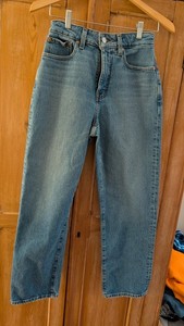 Madewell 90s Straight Crop Jeans Medium Wash Size 26 Denim Stylish #015
