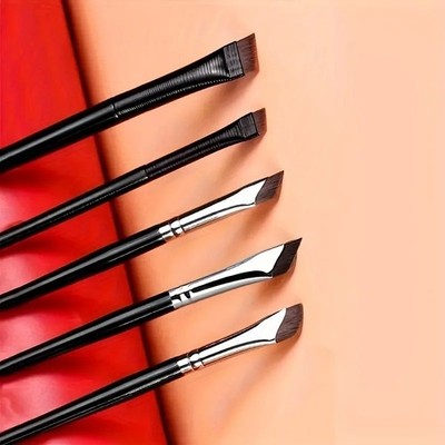 5Pcs Eyeliner Brushes Fine Angled Eye Liner Ultra thin Precision Makeup Brushes