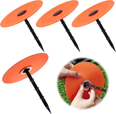 3 Set Low Profile Property Line Markers, Survey Markers Stakes, 5.9 x 6.3 Inc...
