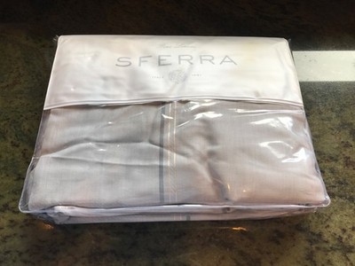 Sferra TRONTO KING Duvet Cover Cotton Sateen Jacquard (FLINT) NIP