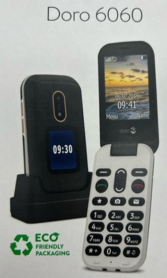 Doro 6060 Klapphandy Seniorenhandy Dual SIM Notruftaste Schwarz Extra Laut GPS