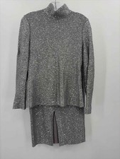 Pre-Owned St John Grey Size 6 Skirt Suit