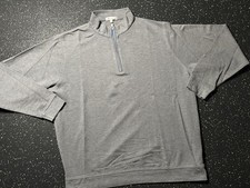 Peter Millar Crown Crafted 1/4 Zip Merino Wool Sweater Gray Blue Men s XL