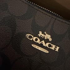 Coach Teri Shoulder Bag SignatureCanvas, Leather Brown/Black