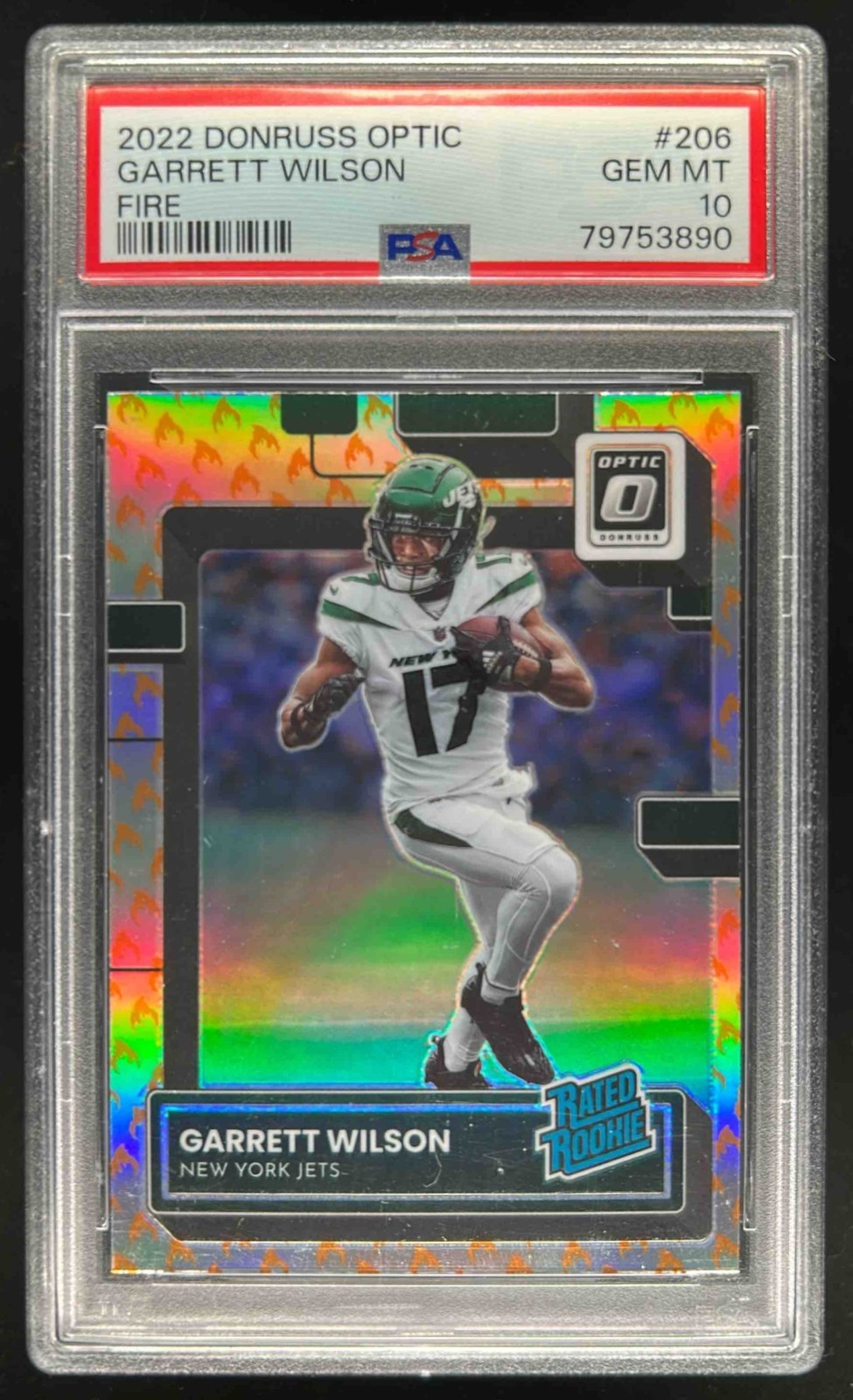 Garrett Wilson Panini Donruss Optic #206 Fire
