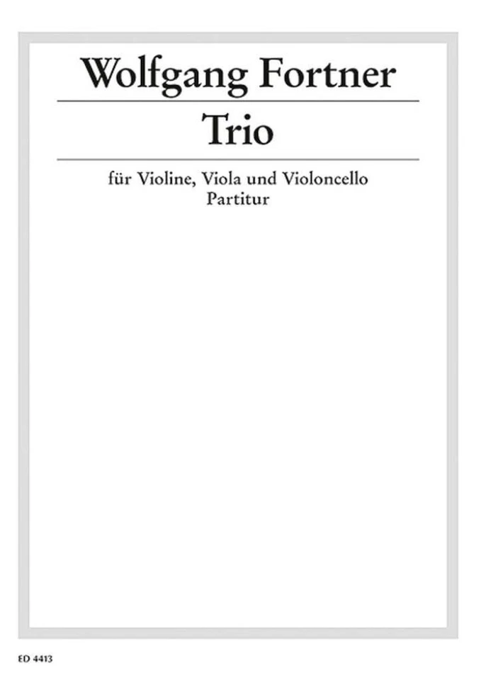 Trio Wolfgang Fortner Studyscore Violin, Viola and Cello Schott Music - Image 2 of 4