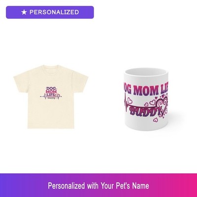 Custom Dog Gift Set Shirt Mug Personalized Pet Name Bundle Lover