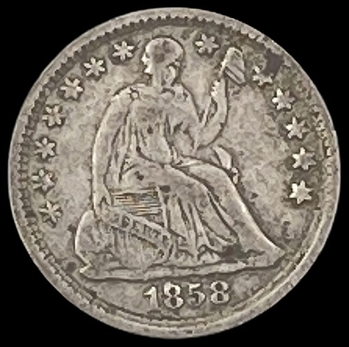 1858 Seated Liberty Half Dime | eBay