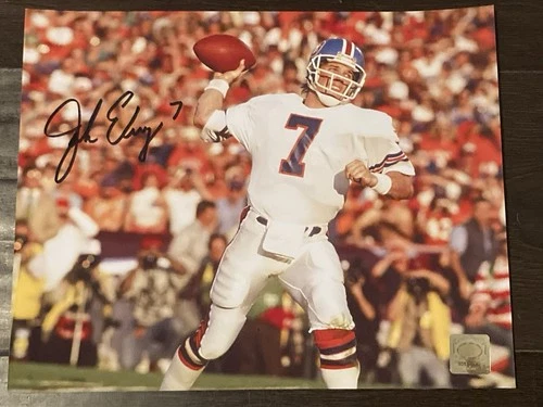 John Elway Autographed “Denver” Signed 8x10 Photo,  COA . HOF